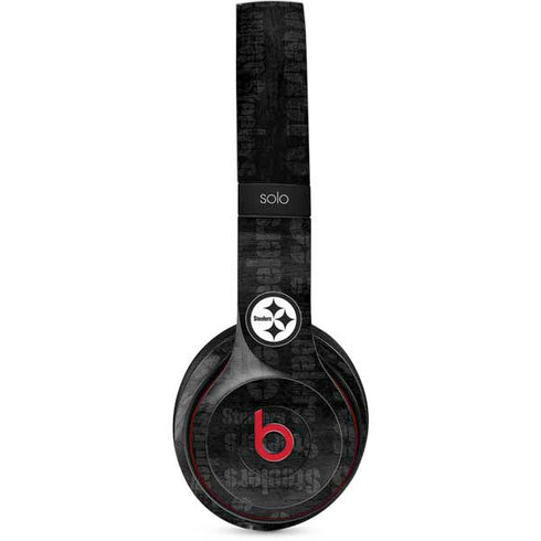 NFL Pittsburgh Steelers Black & White Beats Solo 3 Wireless Skin
